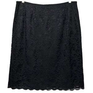 Maggy London Elegant Black Lace Mini Skirt